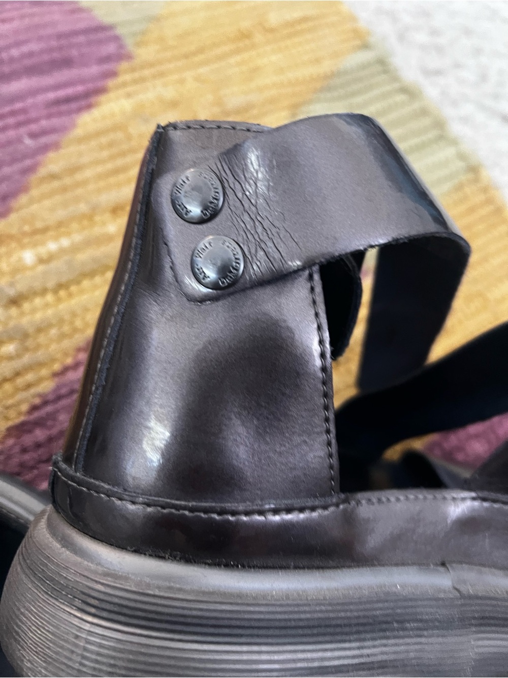 Dr. Marten Pewter Spectra Patent Clarissa Sandals - Picture 8 of 9